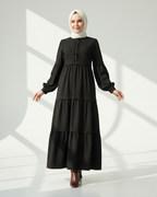 Tiered Faux Suede Dress