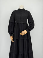 Tiered Faux Chamois Dress