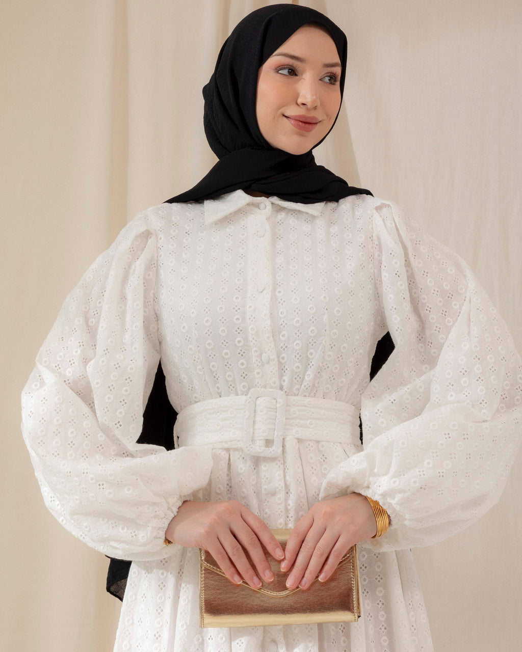 YASMINE Detailed Cotton Dress
