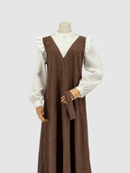 Two-Tone Faux Chamois Dress