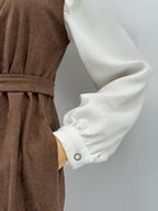 Two-Tone Faux Chamois Dress