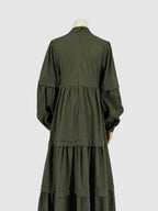 Tiered Faux Chamois Dress