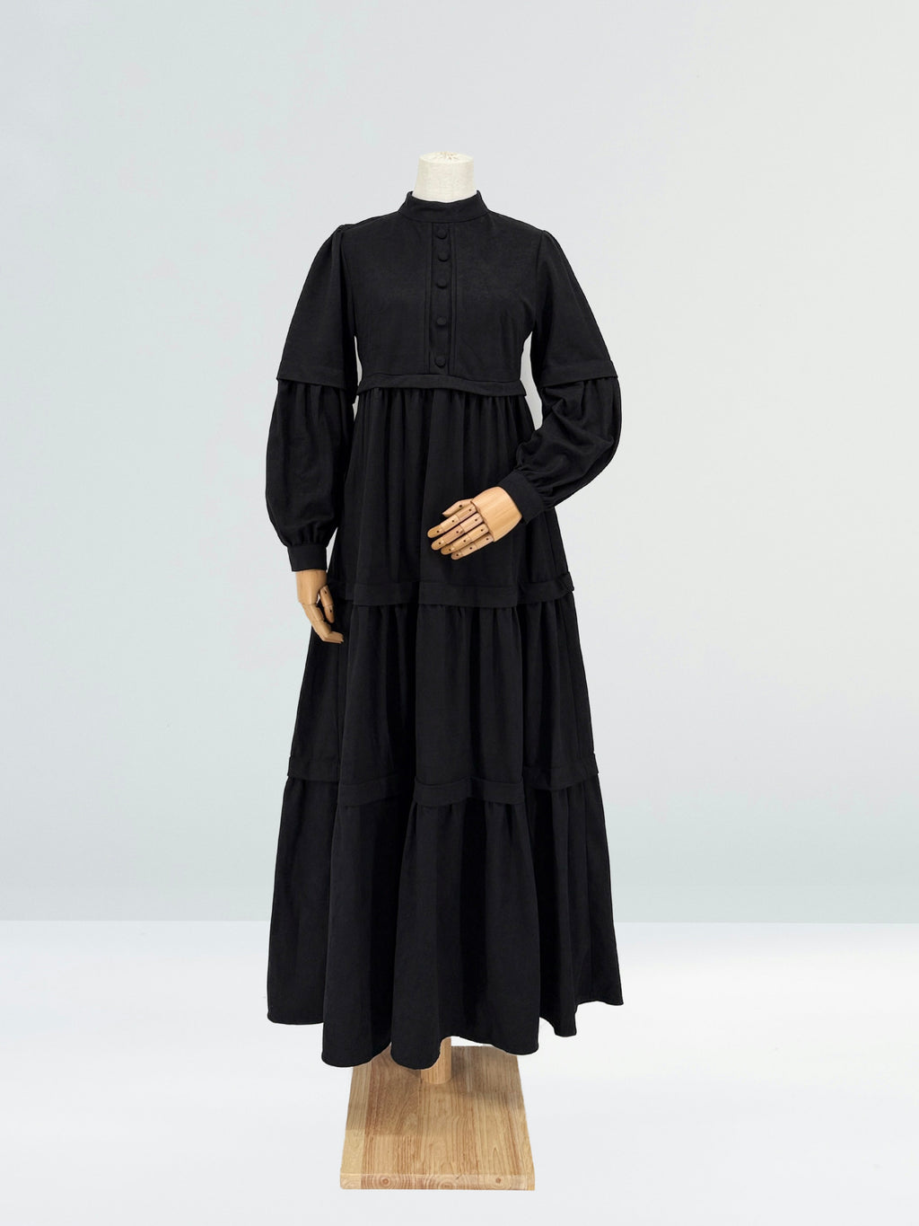 Tiered Faux Chamois Dress