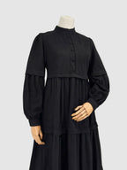 Tiered Faux Chamois Dress