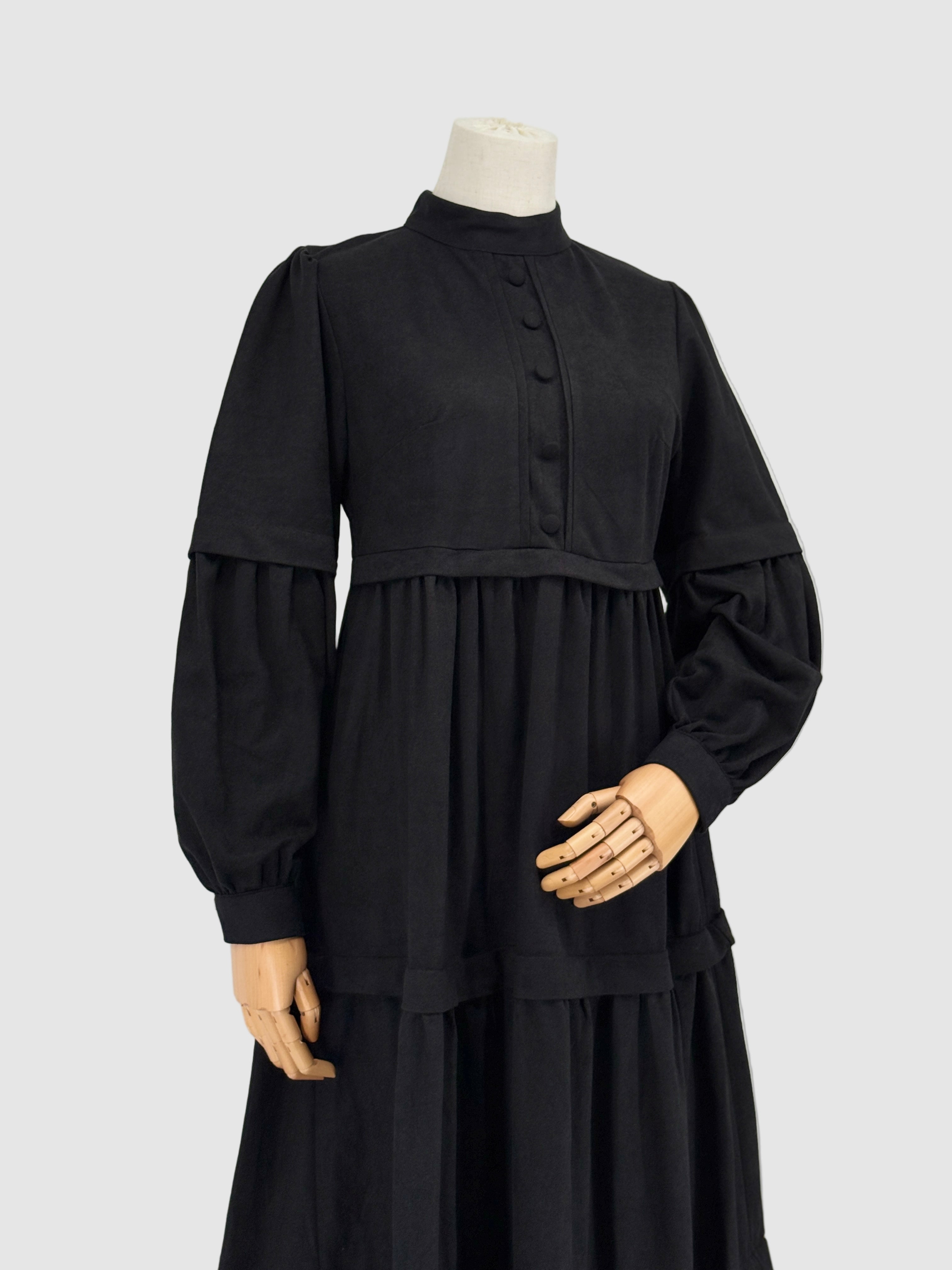 Tiered Faux Chamois Dress