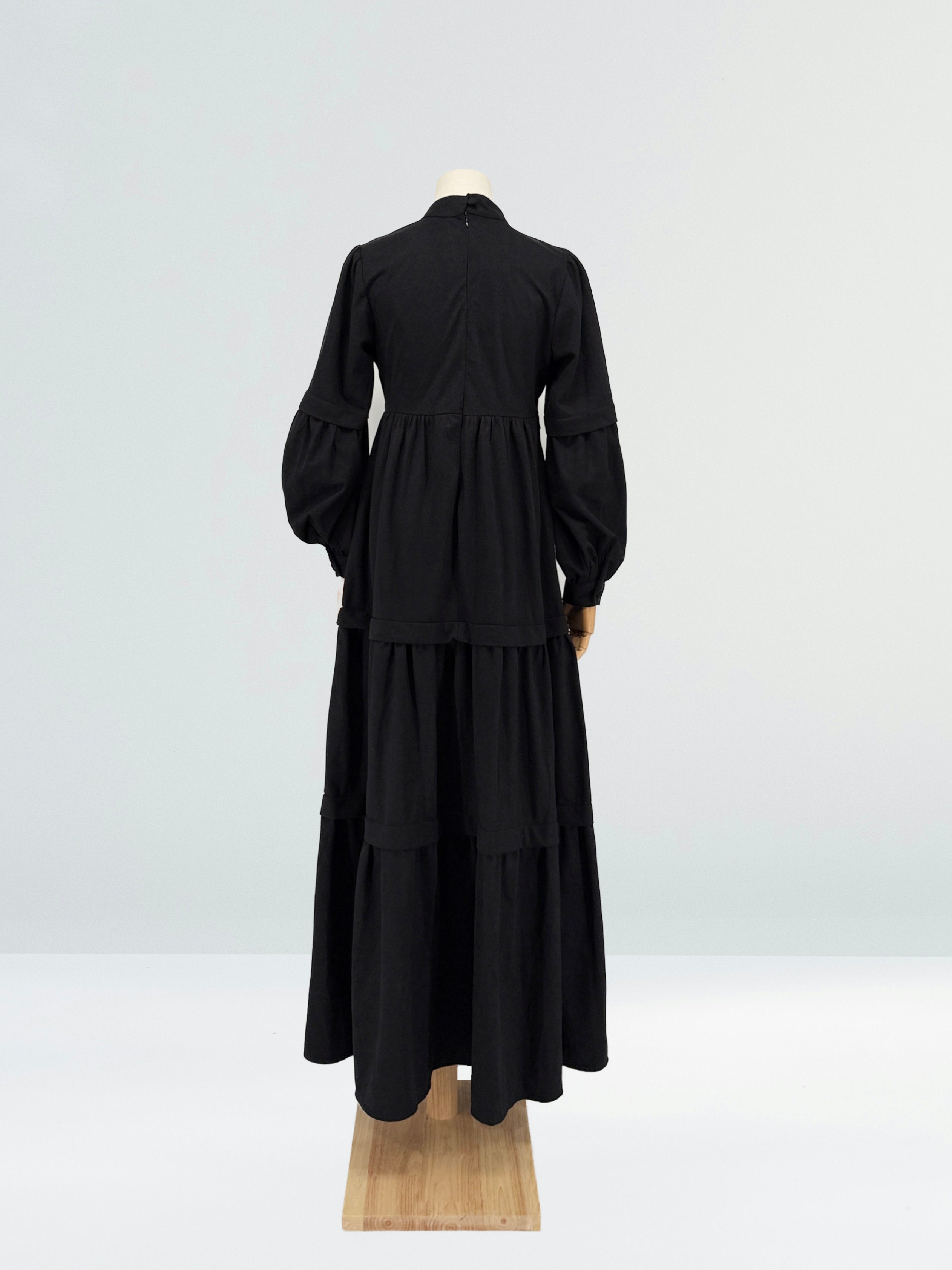 Tiered Faux Chamois Dress