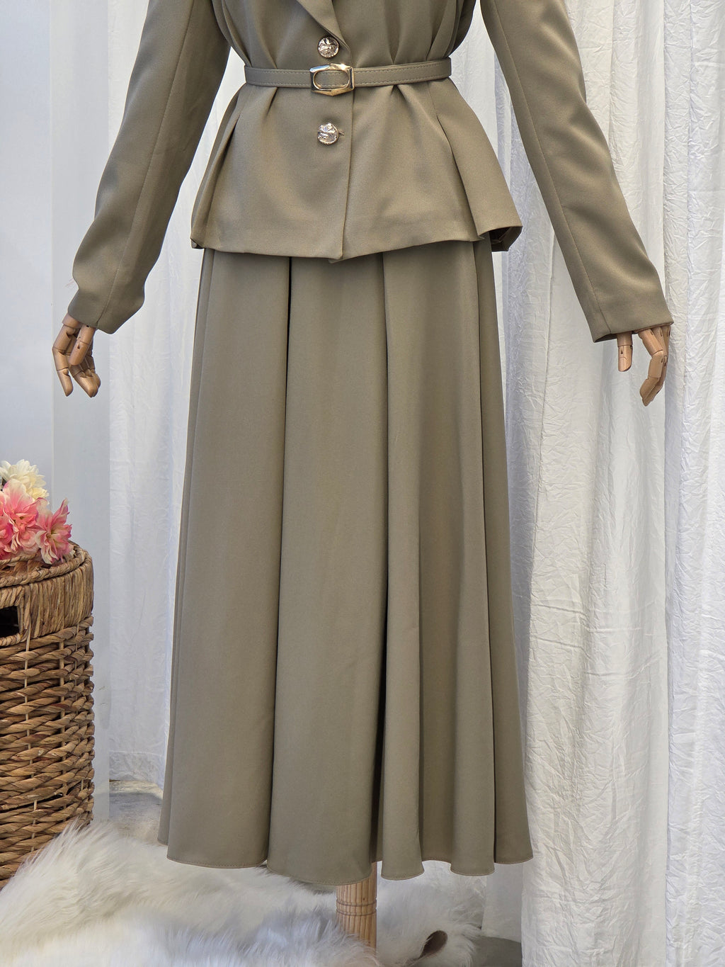 Blazer 2-Piece Skirt Set