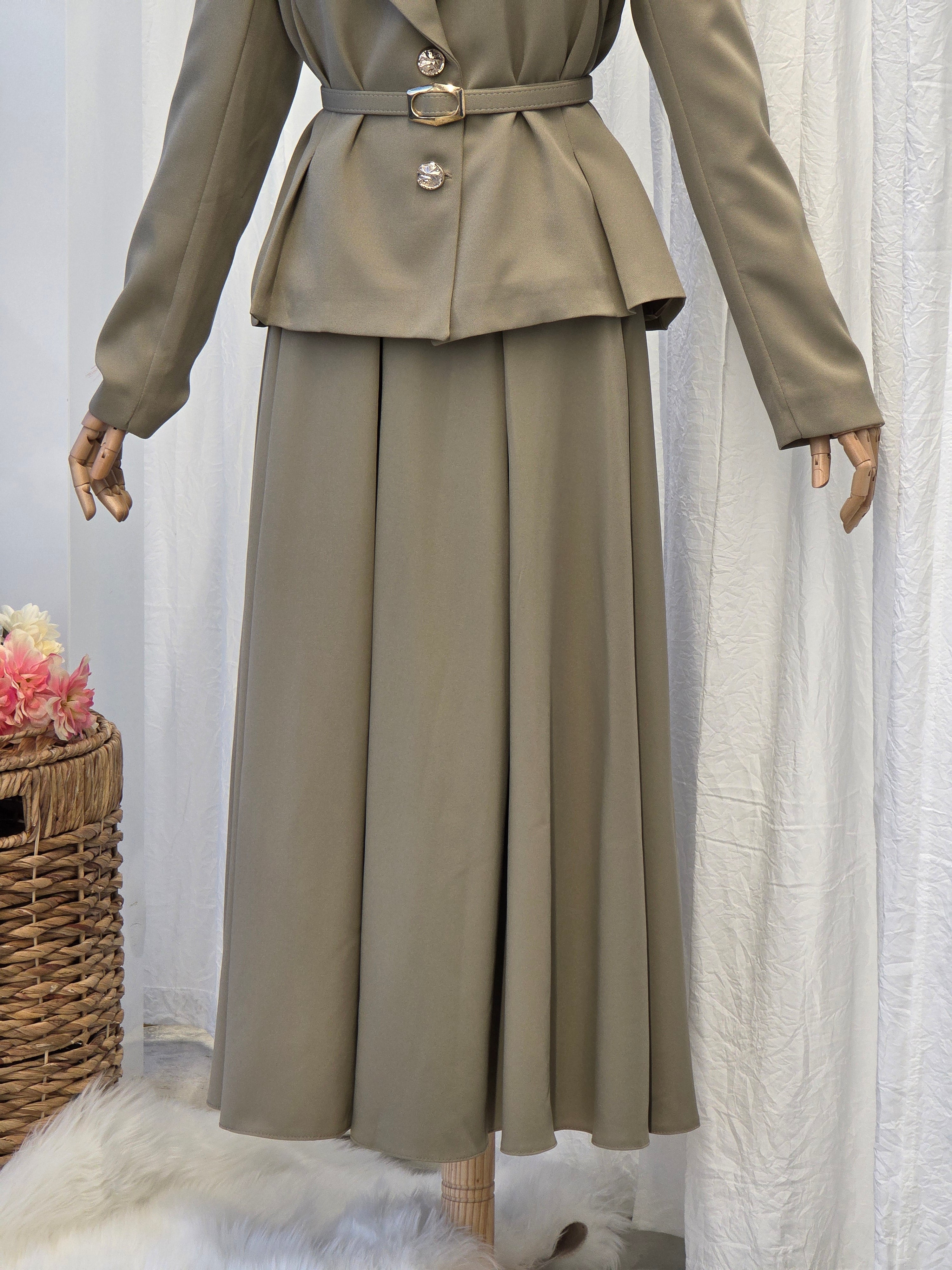 Blazer 2-Piece Skirt Set