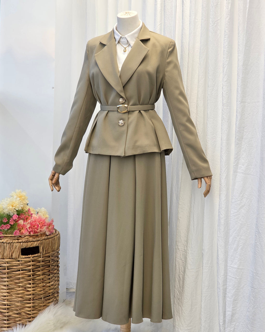 Blazer Skirt Set