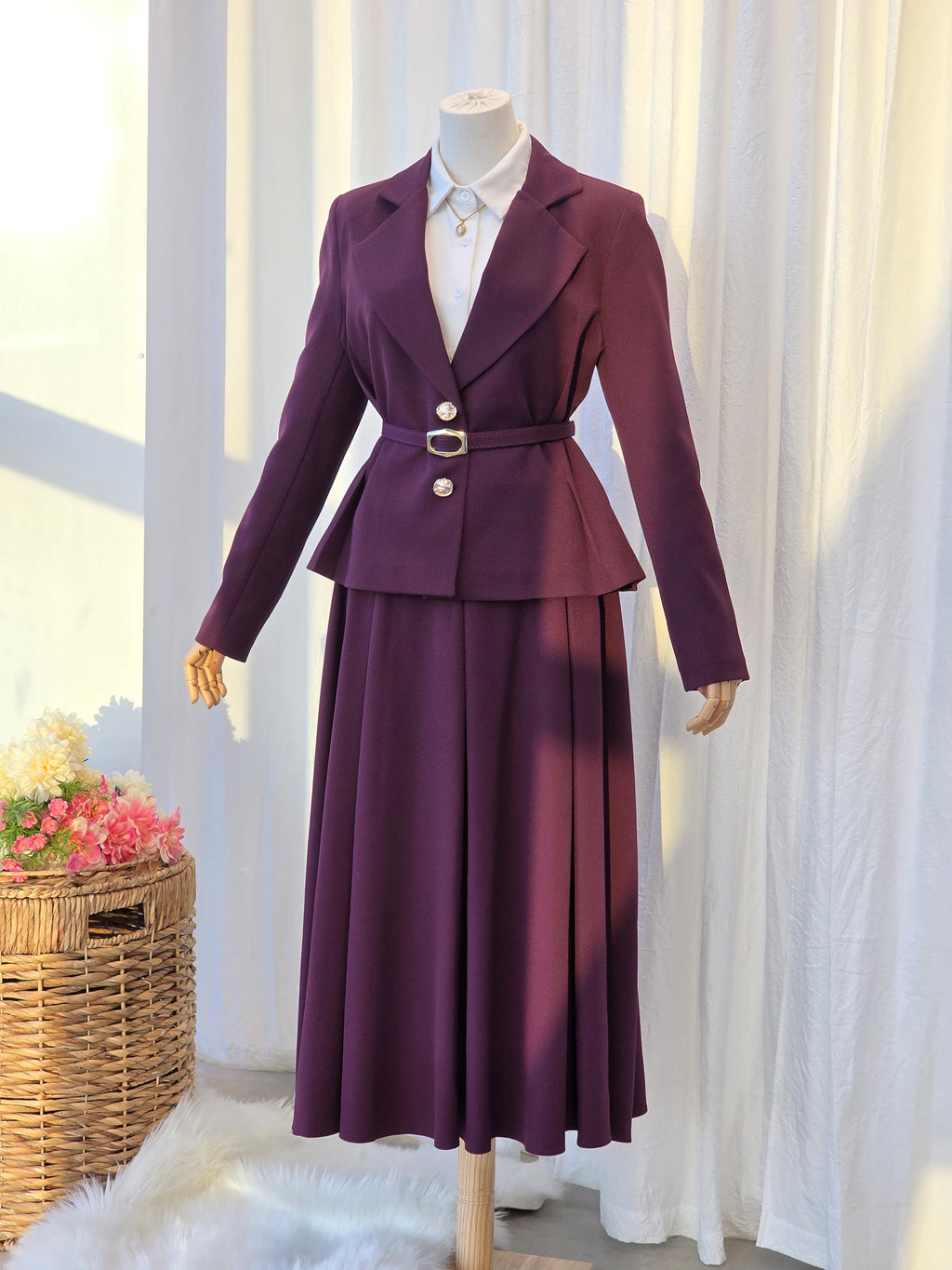 Blazer 2-Piece Skirt Set