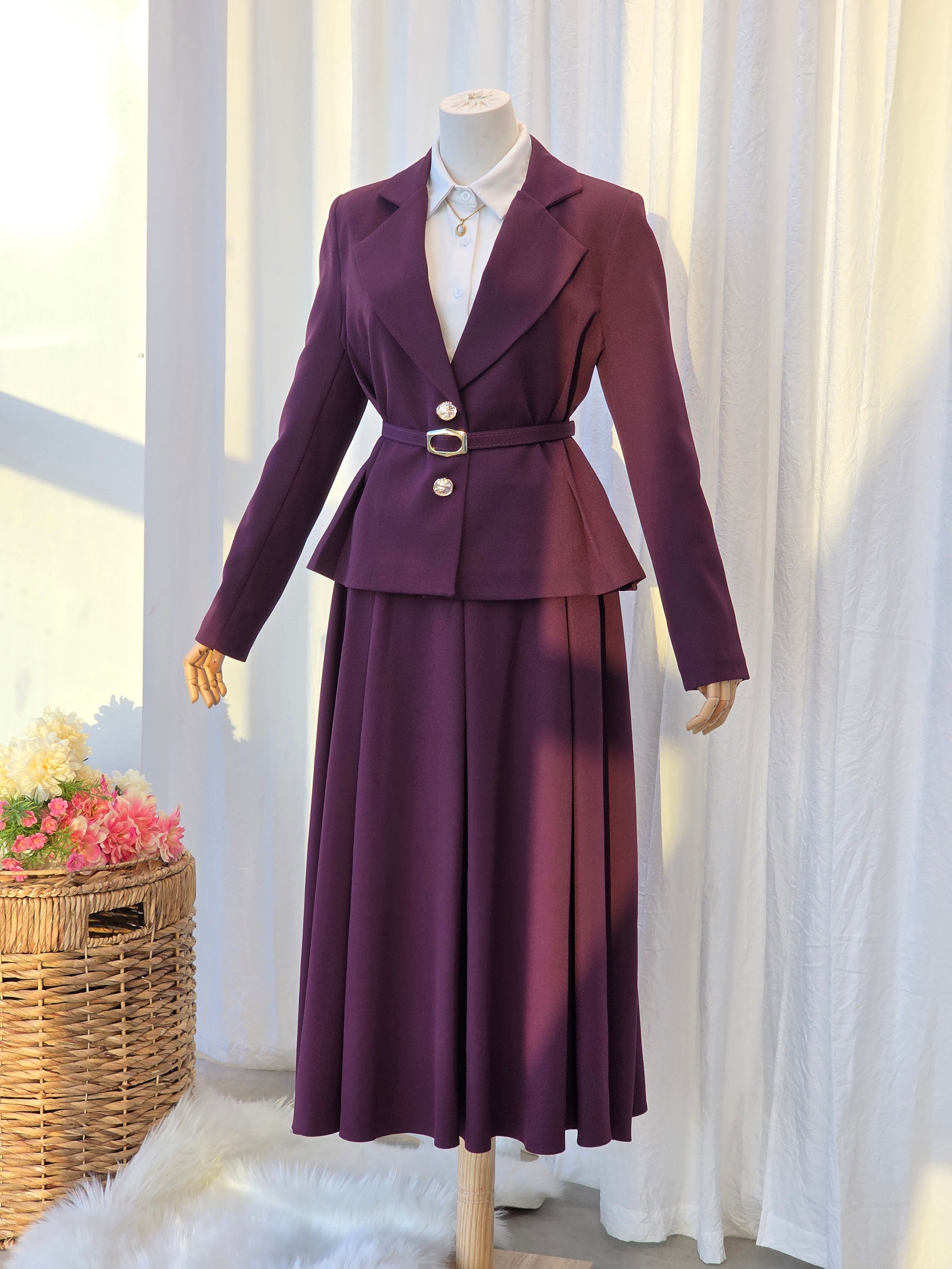 Blazer 2-Piece Skirt Set